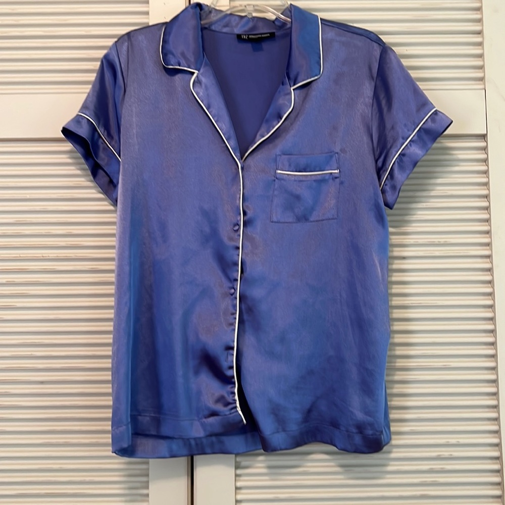 Silky Short Sleeve Pajama Shorts Set